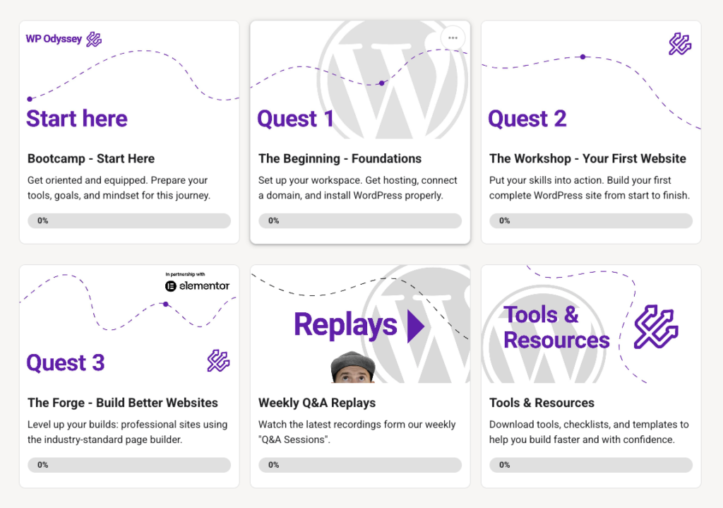 Elementor for Beginners inside WP Odyssey FREE